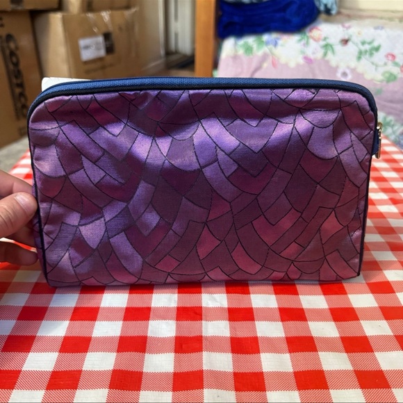 Vintage Christian Dior Makeup Bag Cosmetic Bag Pouch with Original Tag *RARE* - Picture 2 of 11